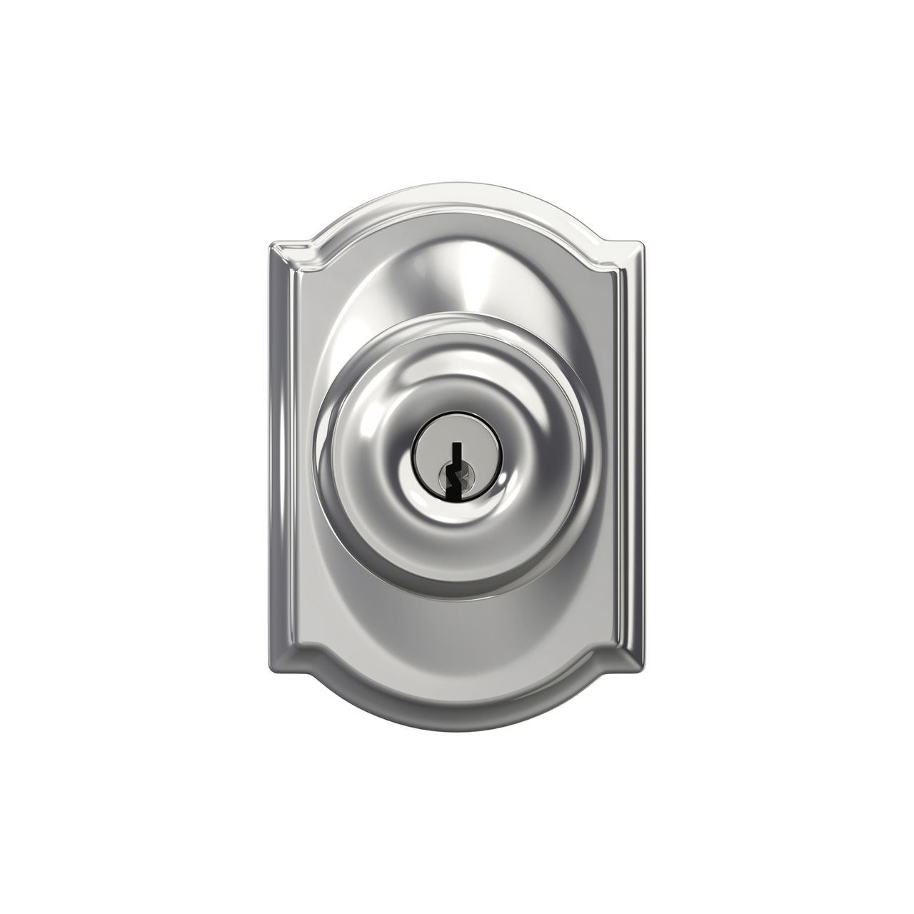 Georgian Knob Keyed Entry Lock with Camelot Trim