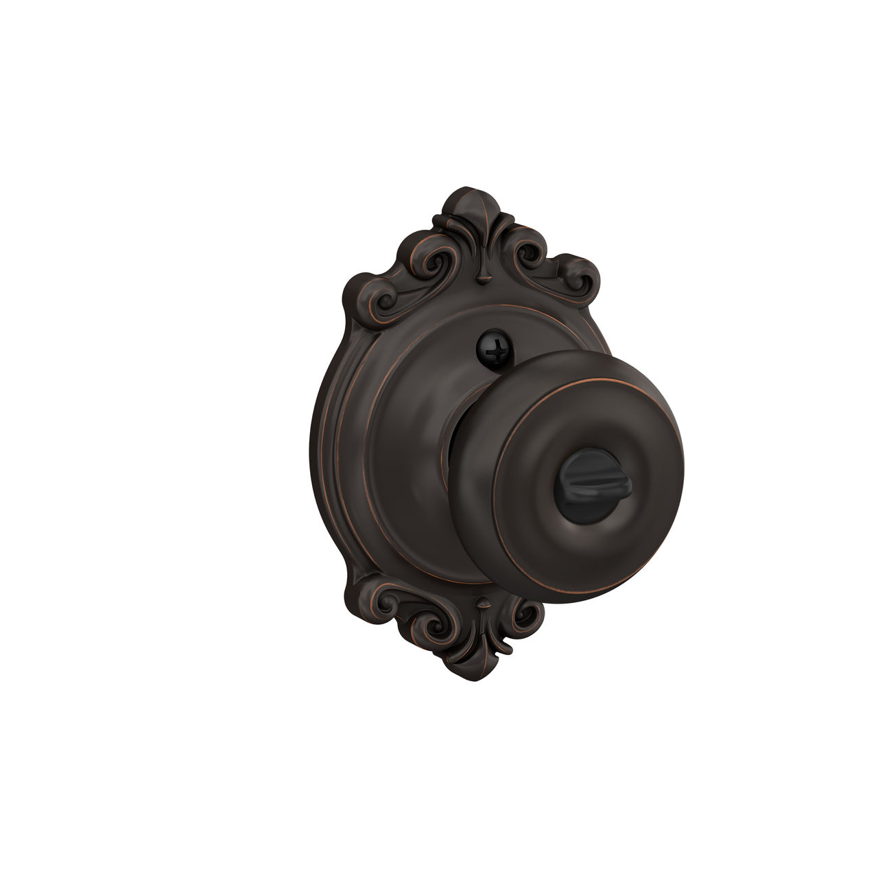 Georgian Knob Keyed Entry Lock with Brookshire Trim