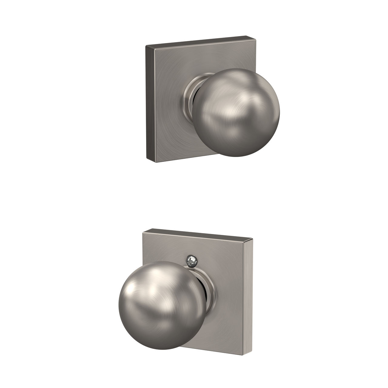 Orbit Knob Hall & Closet Lock with Collins Trim