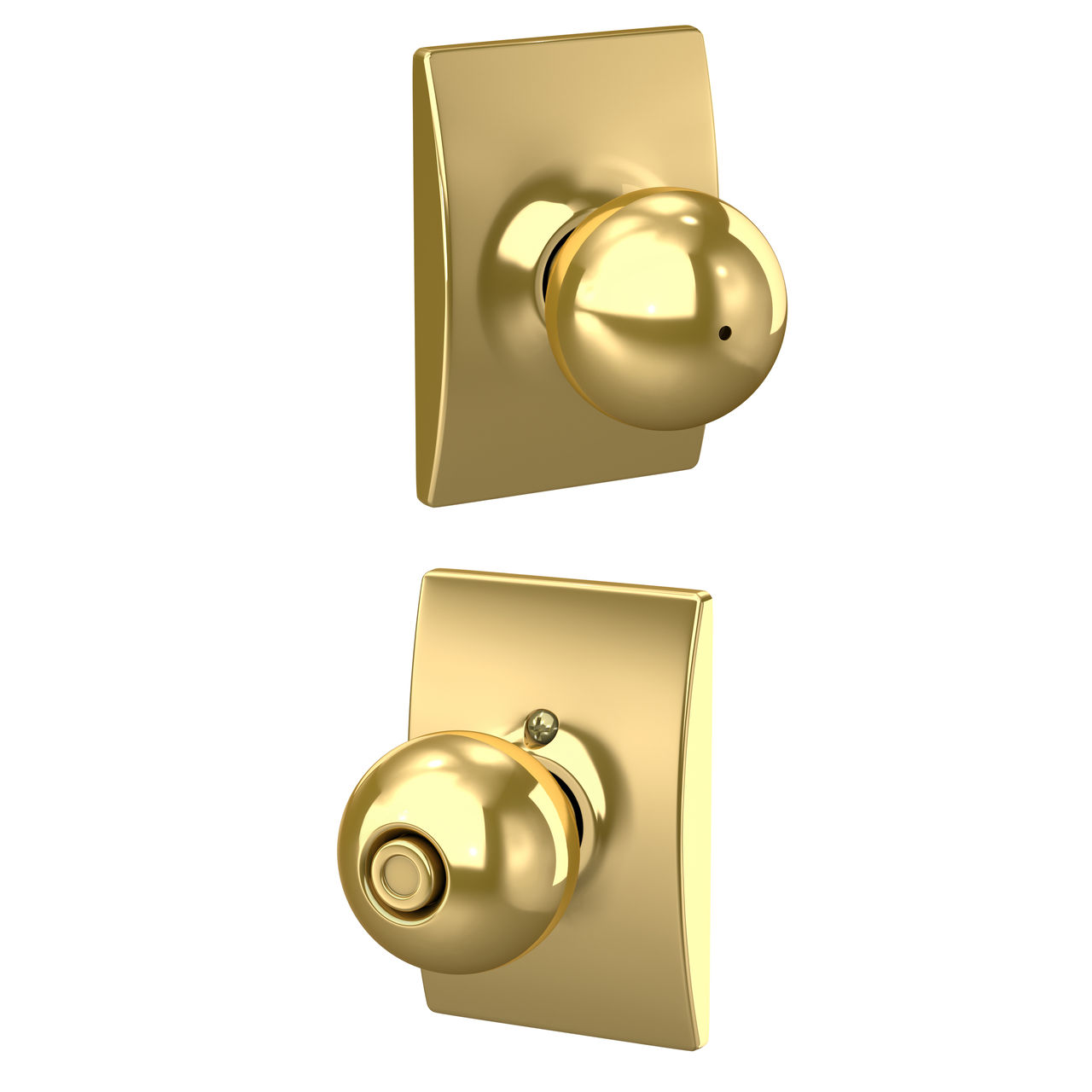 Orbit Knob Bed & Bath Lock with Century Trim