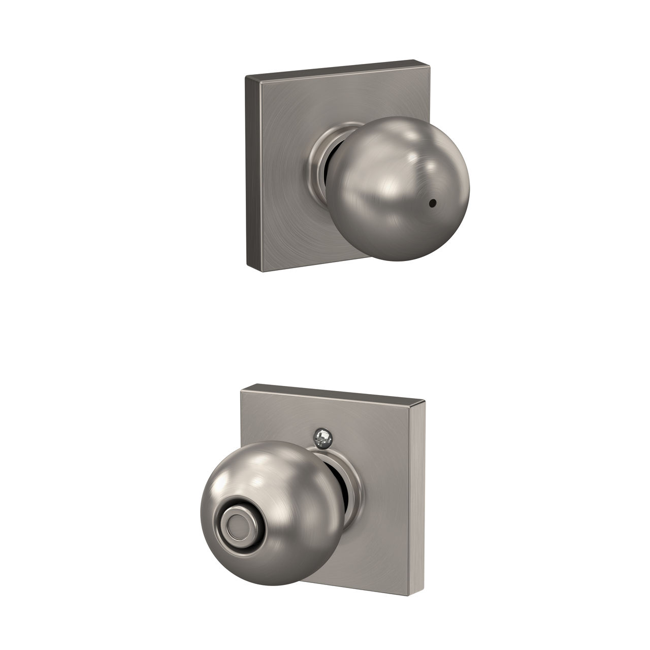 Orbit Knob Bed & Bath Lock with Collins Trim
