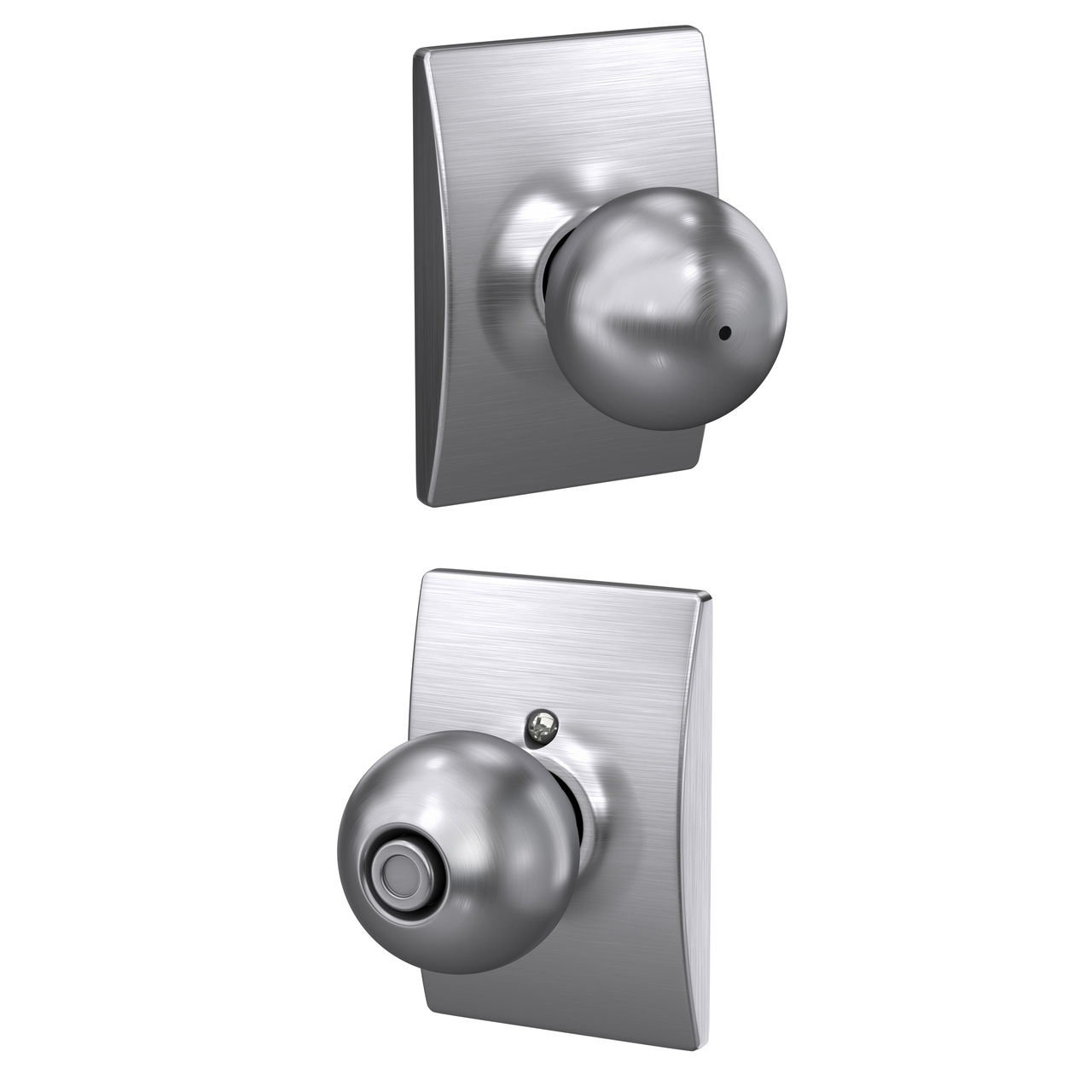 Orbit Knob Bed & Bath Lock with Century Trim