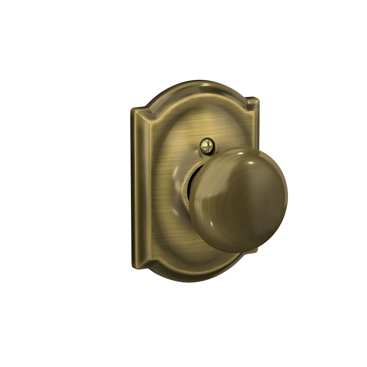 Plymouth Knob Hall & Closet Lock with Camelot Trim