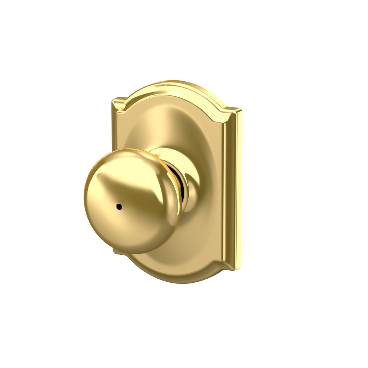 Plymouth Knob Bed & Bath Lock with Camelot Trim