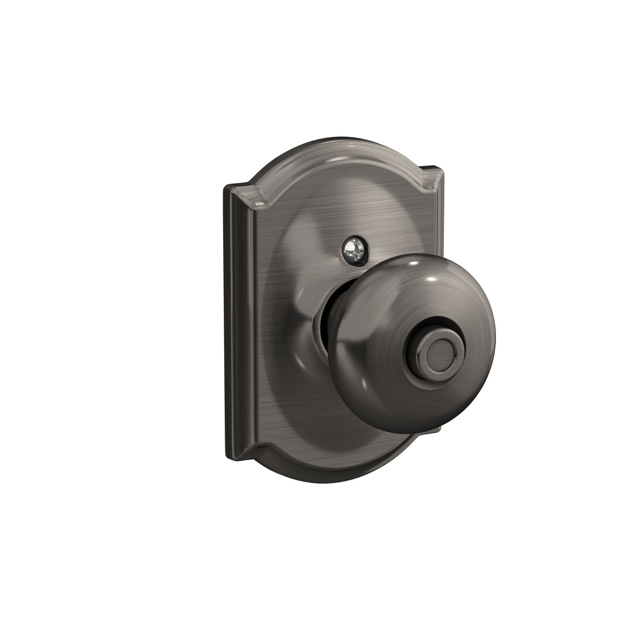 Plymouth Knob Bed & Bath Lock with Camelot Trim