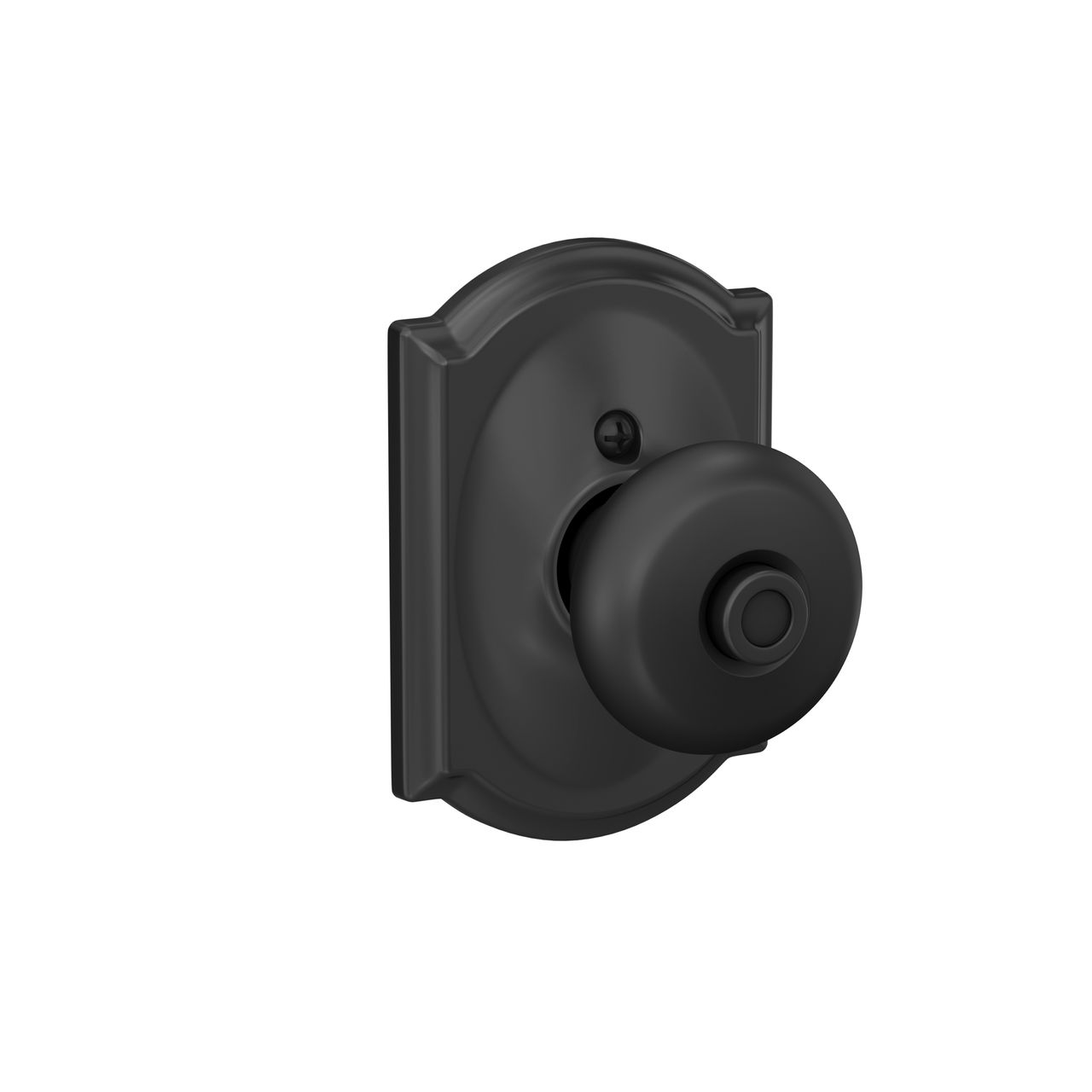 Plymouth Knob Bed & Bath Lock with Camelot Trim