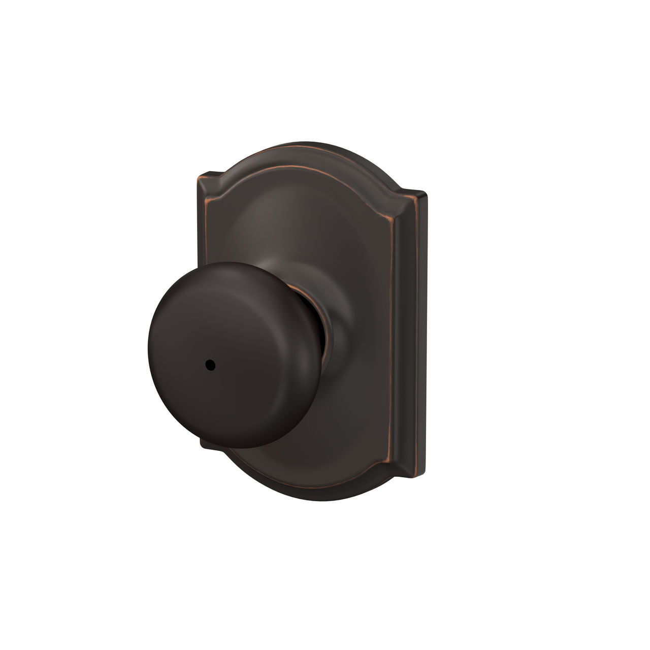 Plymouth Knob Bed & Bath Lock with Camelot Trim