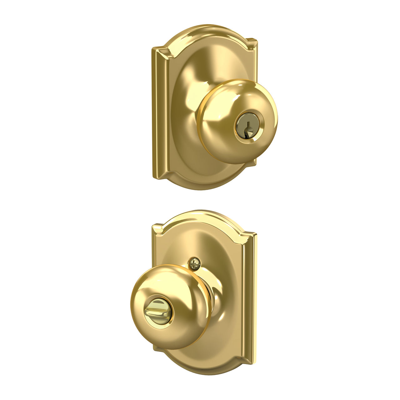 Plymouth Knob Keyed Entry Lock with Camelot Trim
