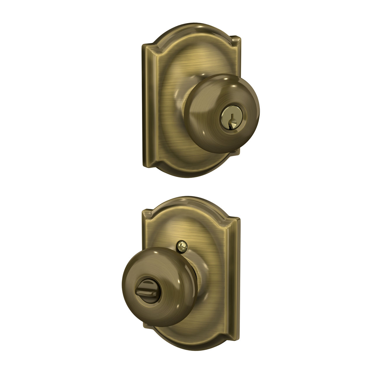 Plymouth Knob Keyed Entry Lock with Camelot Trim