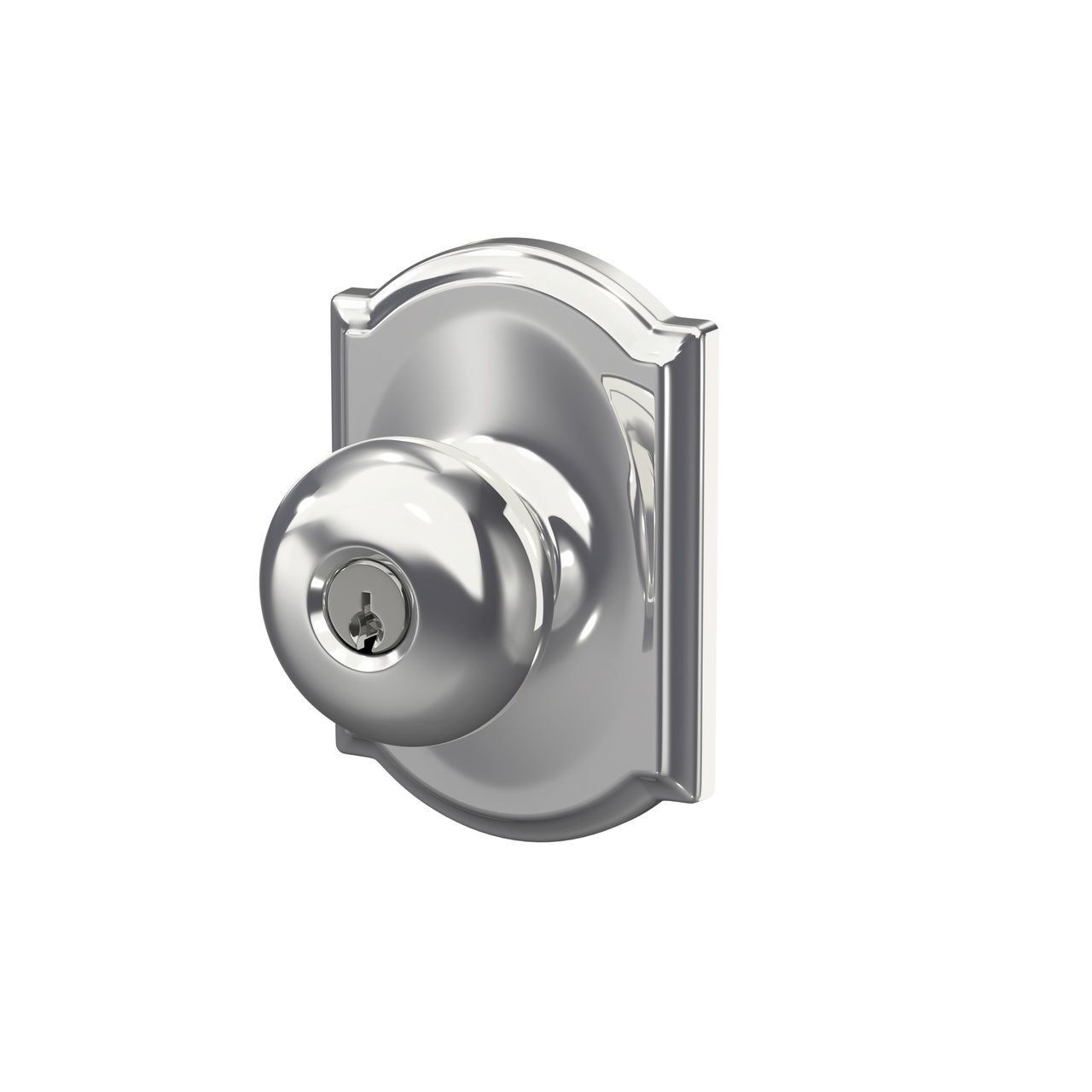Plymouth Knob Keyed Entry Lock with Camelot Trim