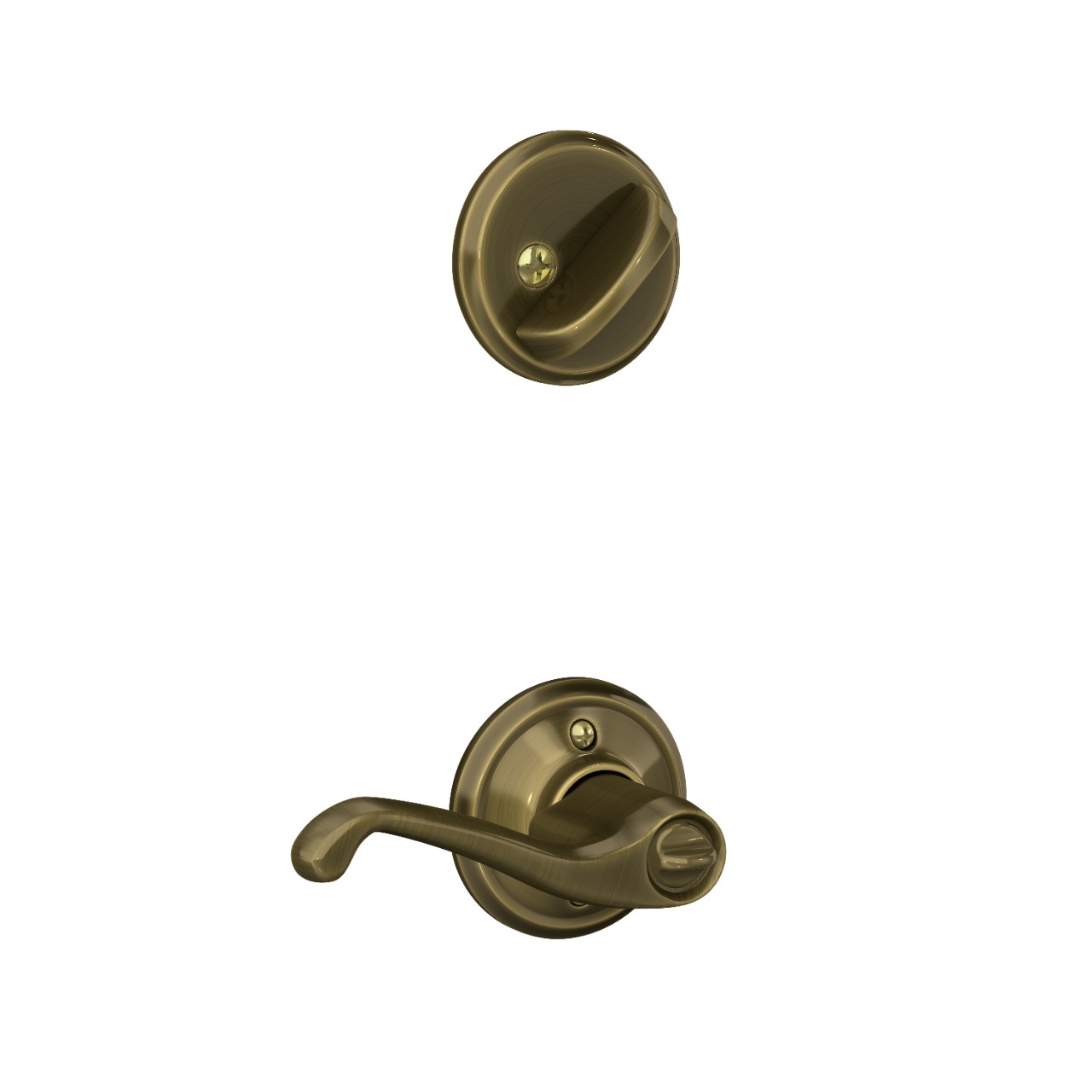 Single Cylinder Deadbolt and Flair Lever Keyed Entry Lock