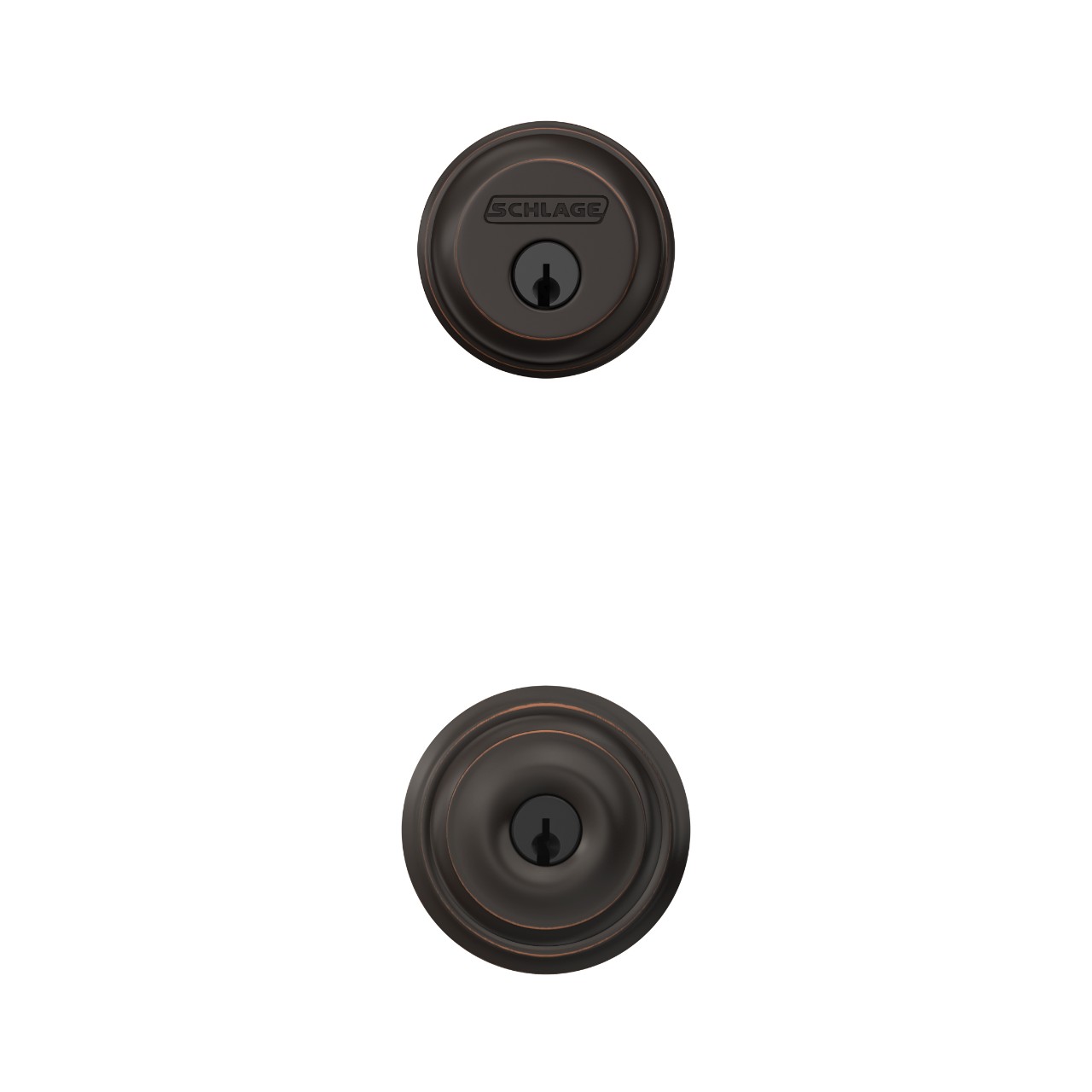 Single Cylinder Deadbolt and Georgian Knob Keyed Entry Lock