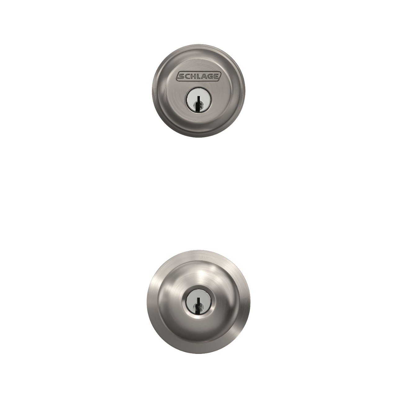 Single Cylinder Deadbolt and Plymouth Knob Keyed Entry Lock