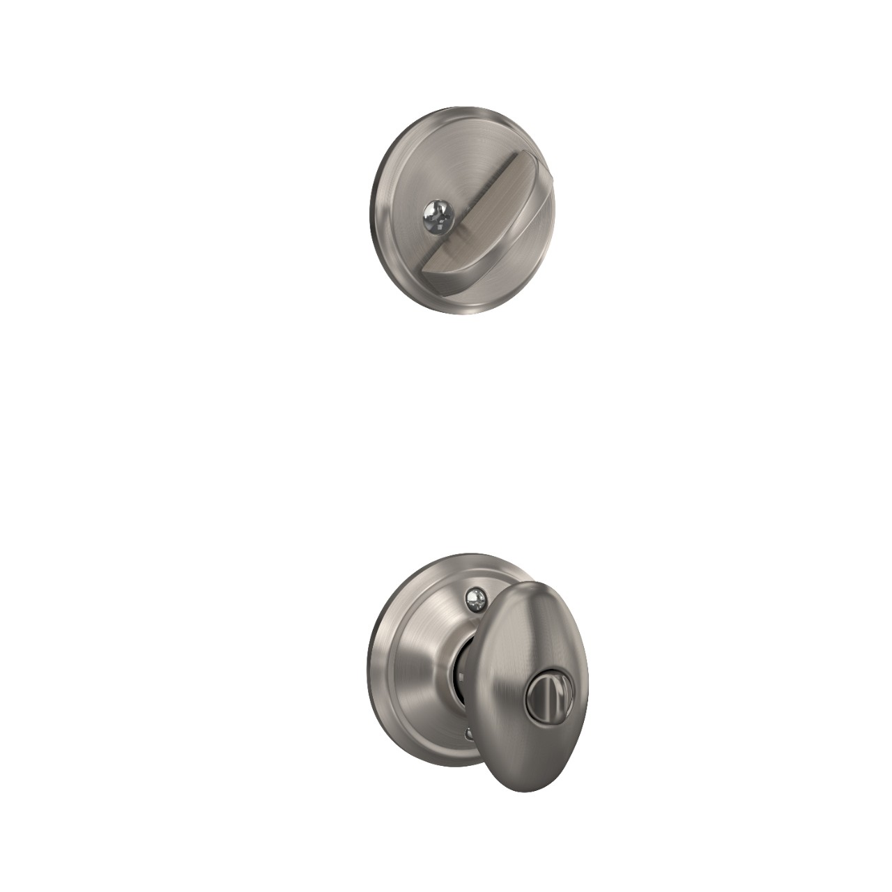 Single Cylinder Deadbolt and Siena Knob Keyed Entry Lock