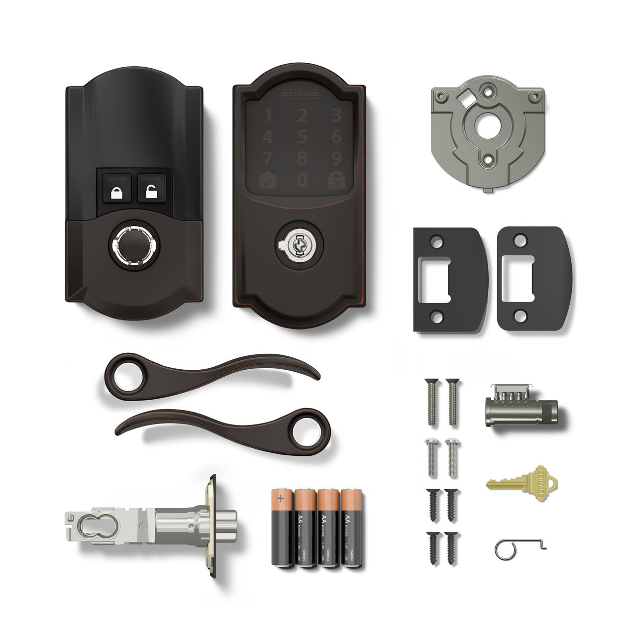 Schlage Encode™ Smart WiFi Accent Lever with Camelot Trim