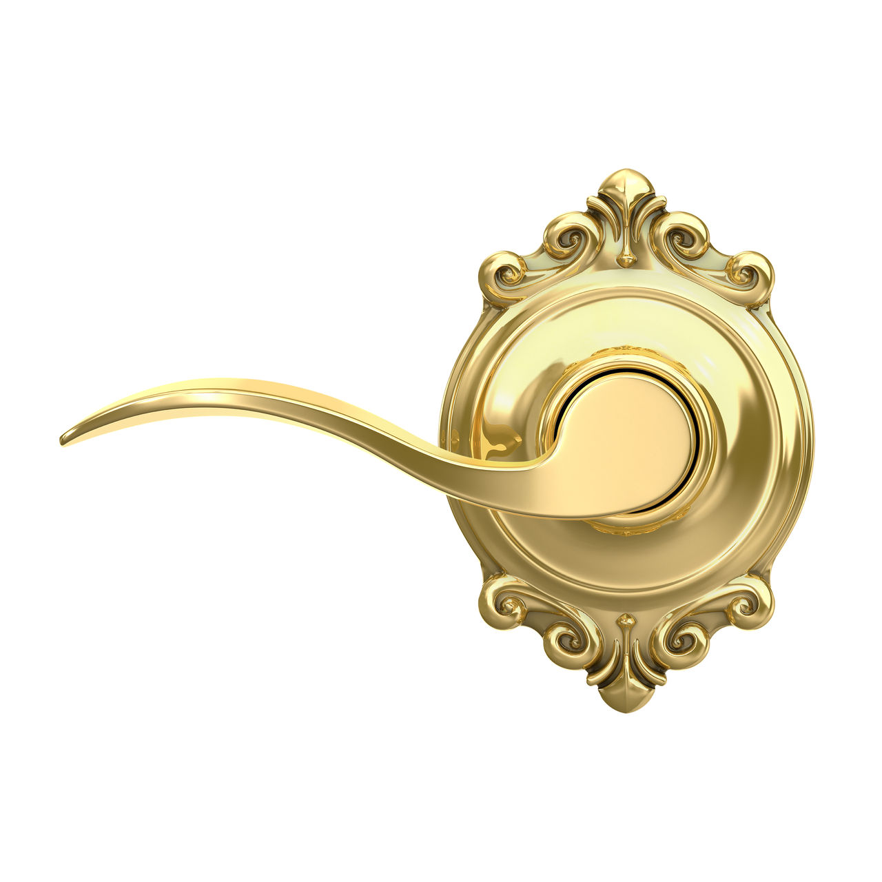 Accent Lever Hall & Closet Lock with Brookshire Trim