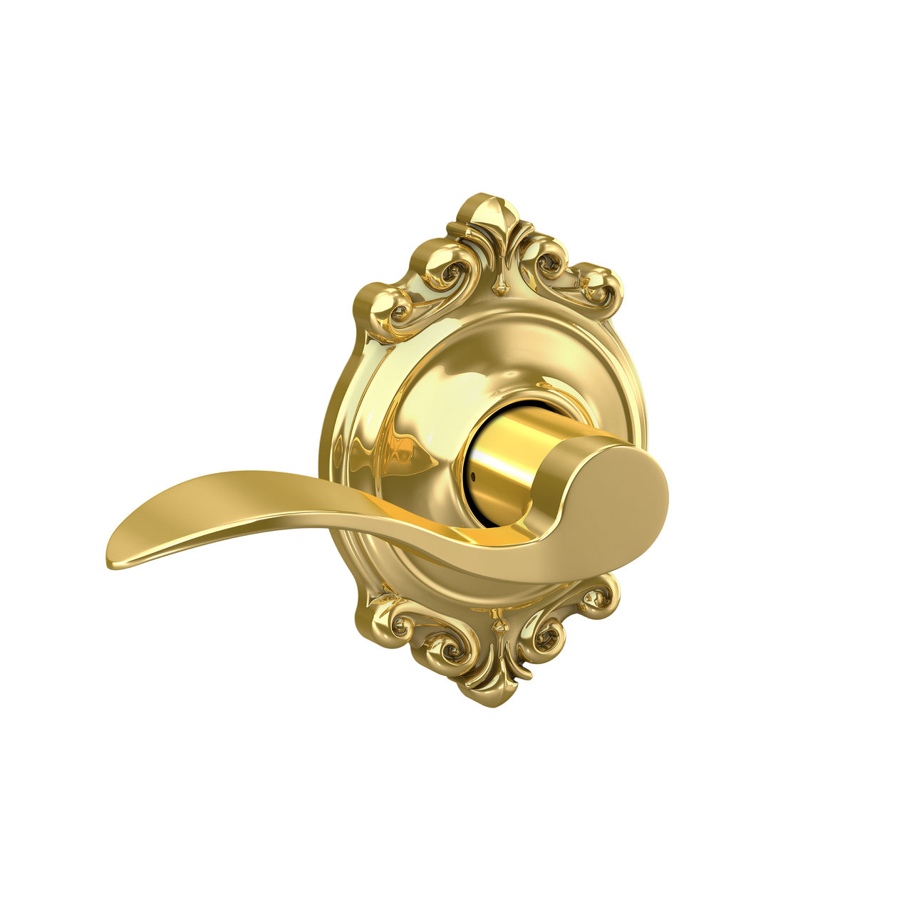 Accent Lever Hall & Closet Lock with Brookshire Trim
