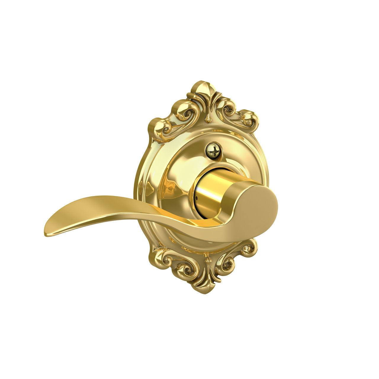 Accent Lever Hall & Closet Lock with Brookshire Trim