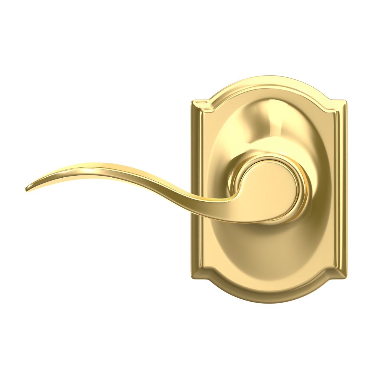 Accent Lever Hall & Closet Lock with Camelot Trim