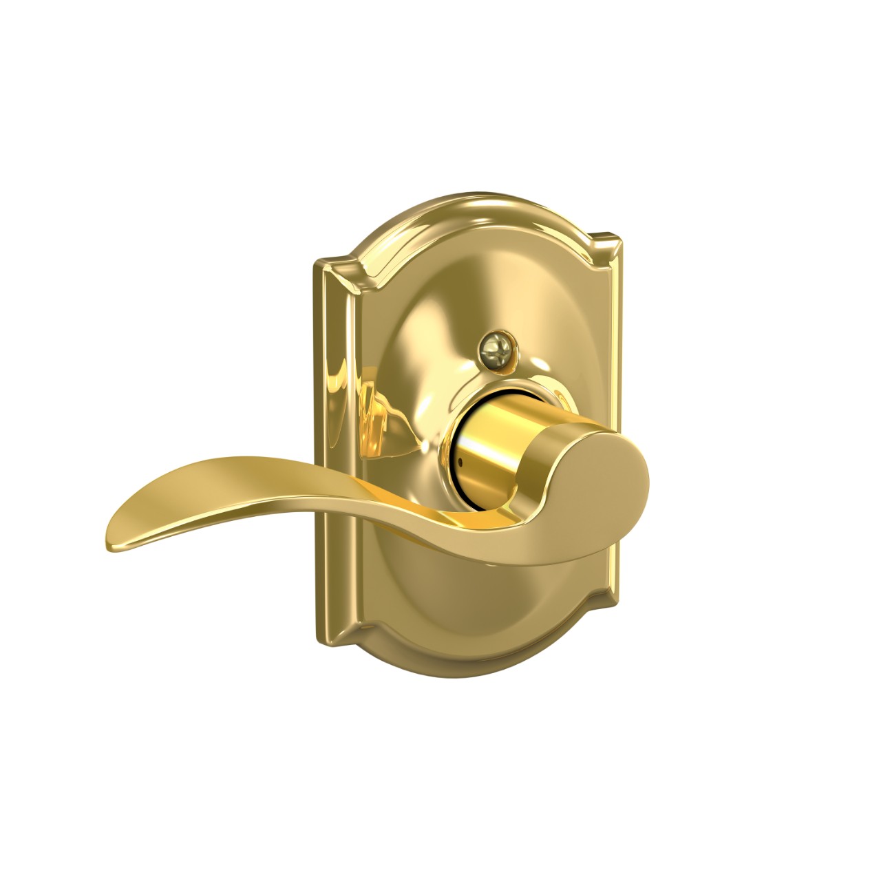 Accent Lever Hall & Closet Lock with Camelot Trim