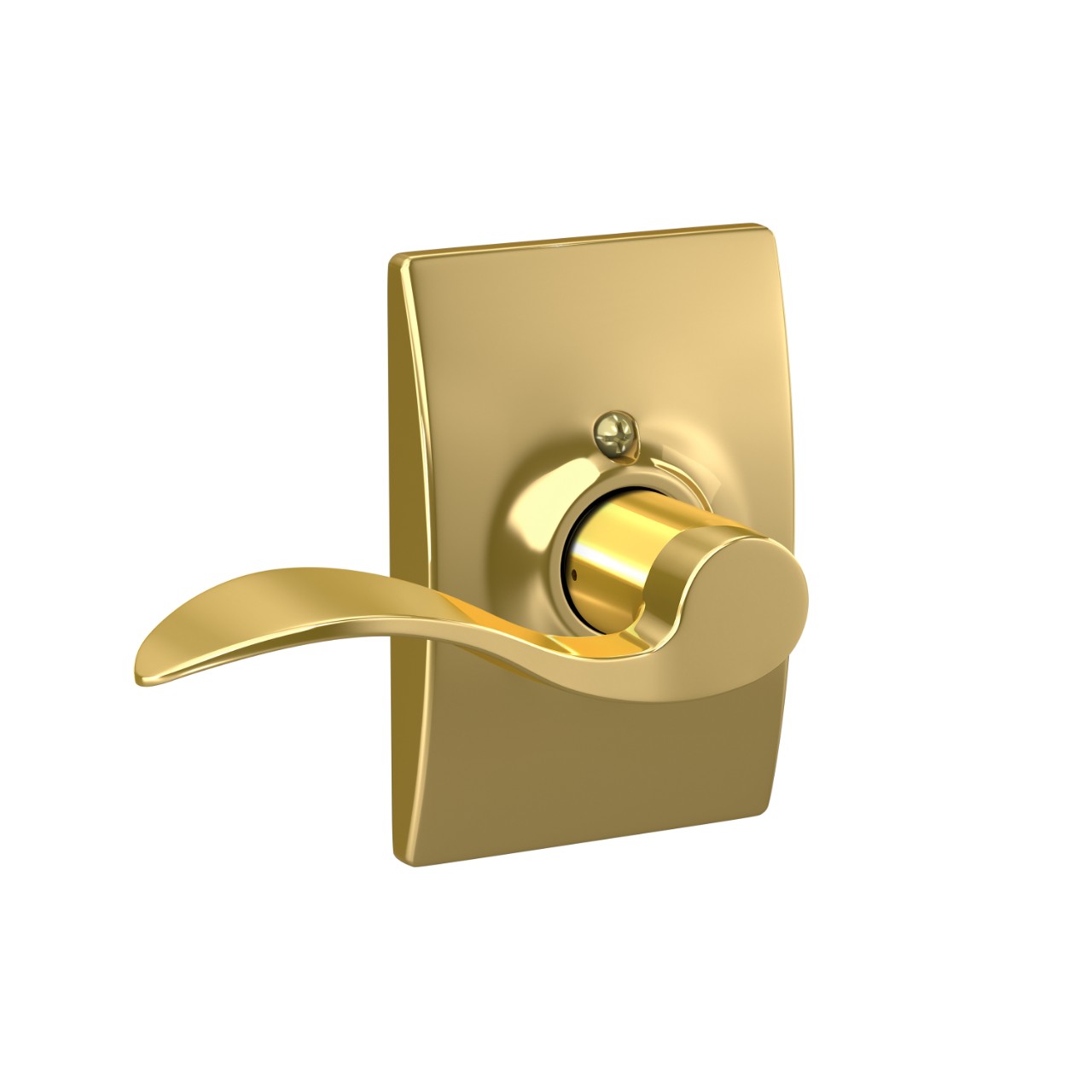 Accent Lever Hall & Closet Lock with Century Trim