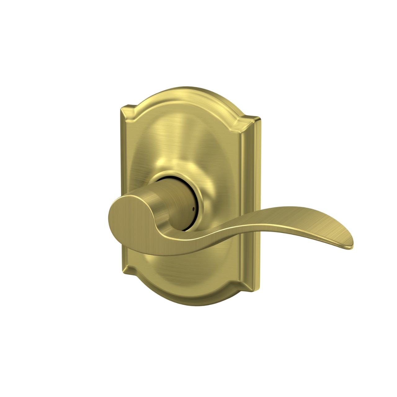 Accent Lever Hall & Closet Lock with Camelot Trim