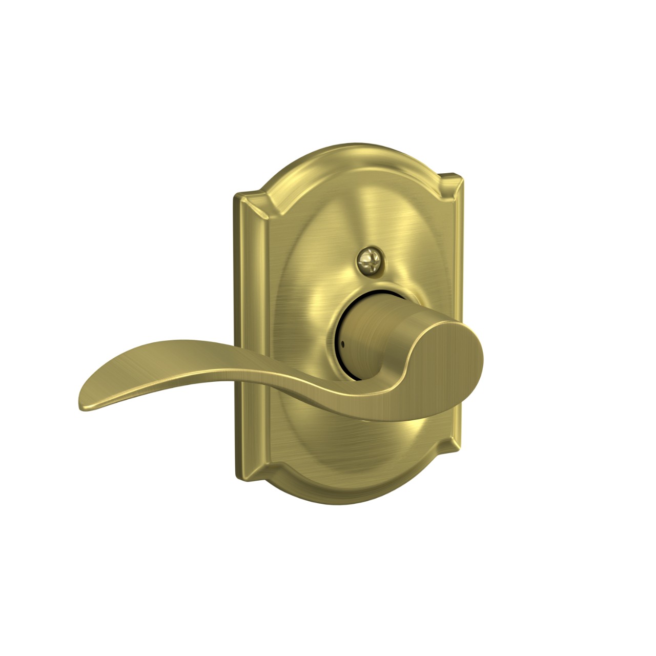 Accent Lever Hall & Closet Lock with Camelot Trim