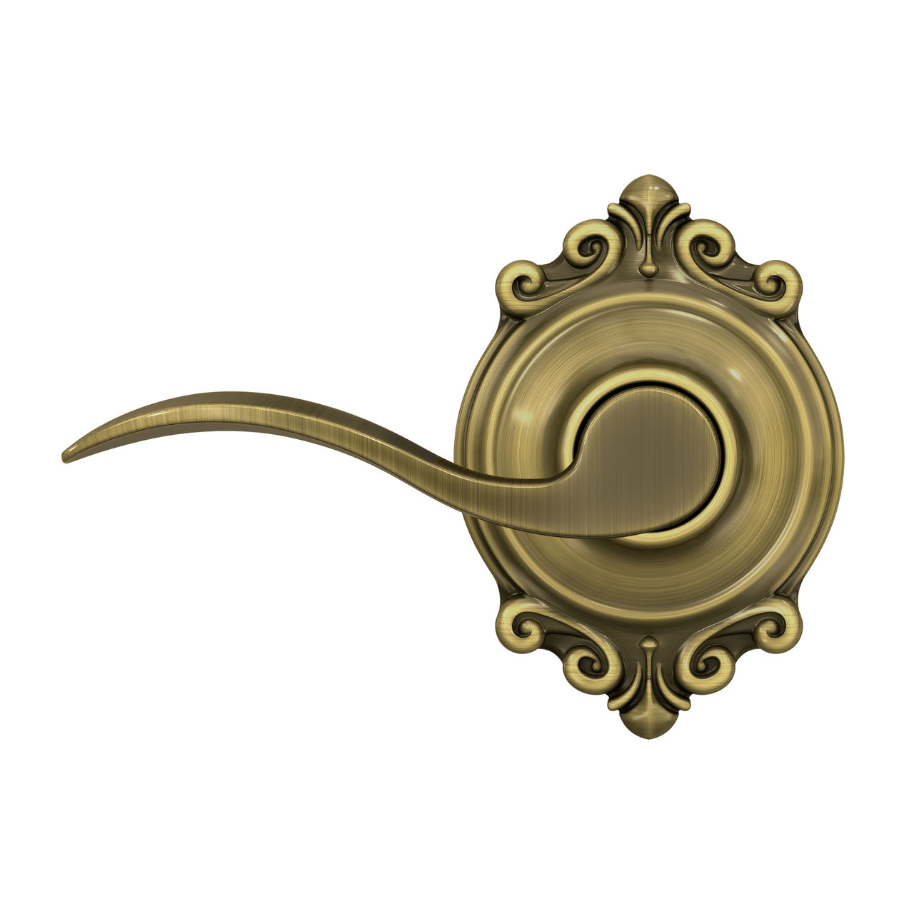 Accent Lever Hall & Closet Lock with Brookshire Trim