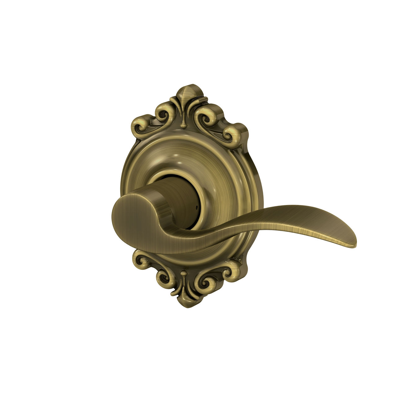 Accent Lever Hall & Closet Lock with Brookshire Trim