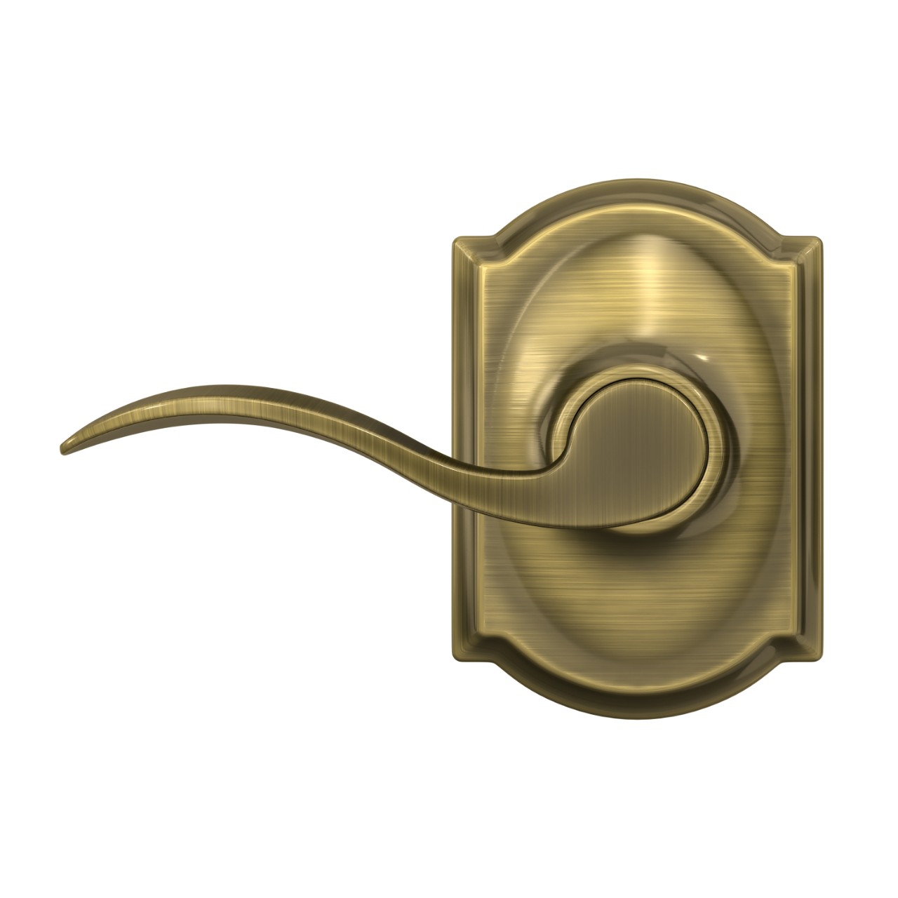 Accent Lever Hall & Closet Lock with Camelot Trim