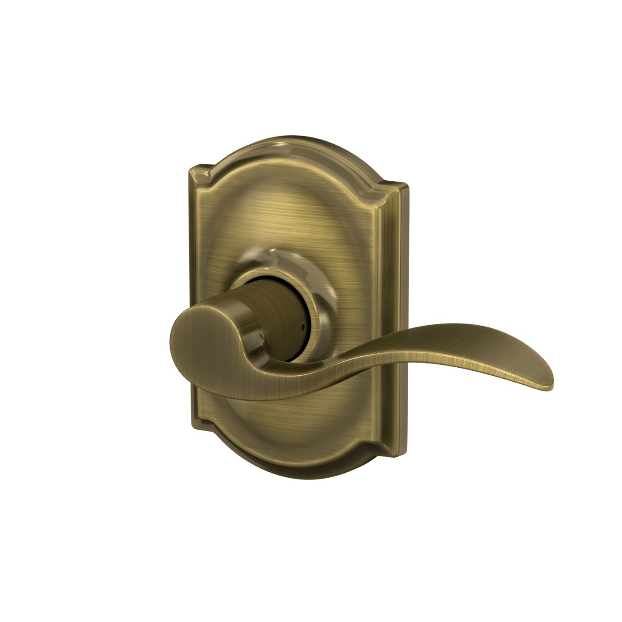 Accent Lever Hall & Closet Lock with Camelot Trim