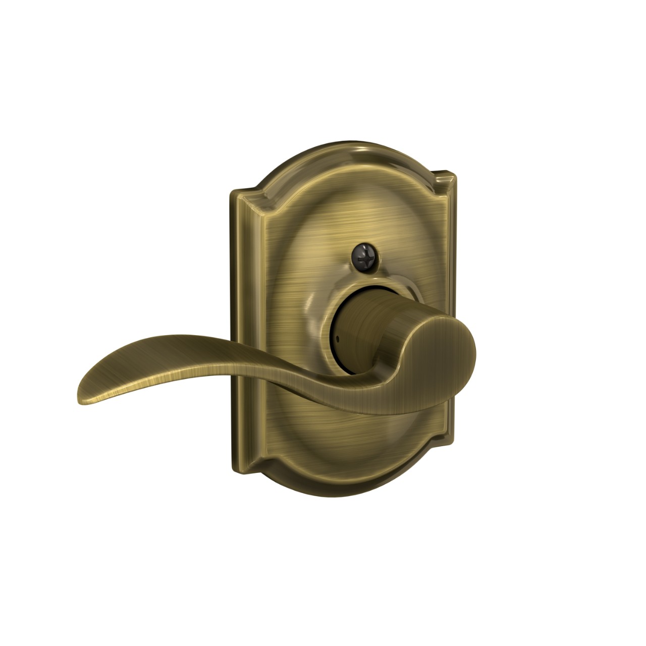 Accent Lever Hall & Closet Lock with Camelot Trim