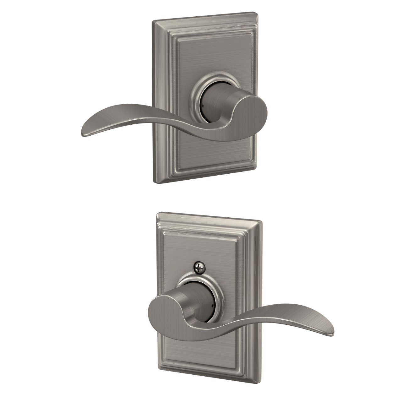 Accent Lever Hall & Closet Lock with Addison Trim