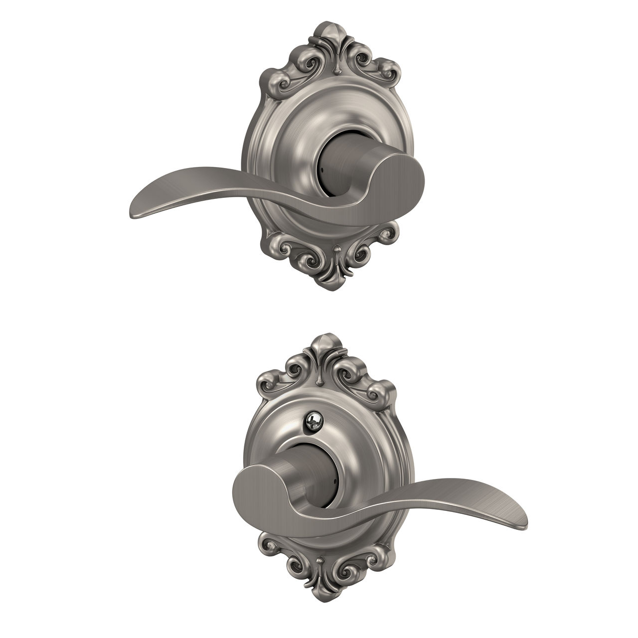 Accent Lever Hall & Closet Lock with Brookshire Trim