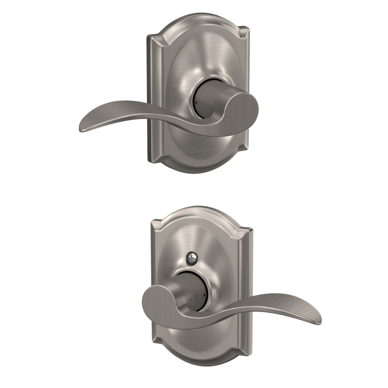 Accent Lever Hall & Closet Lock with Camelot Trim