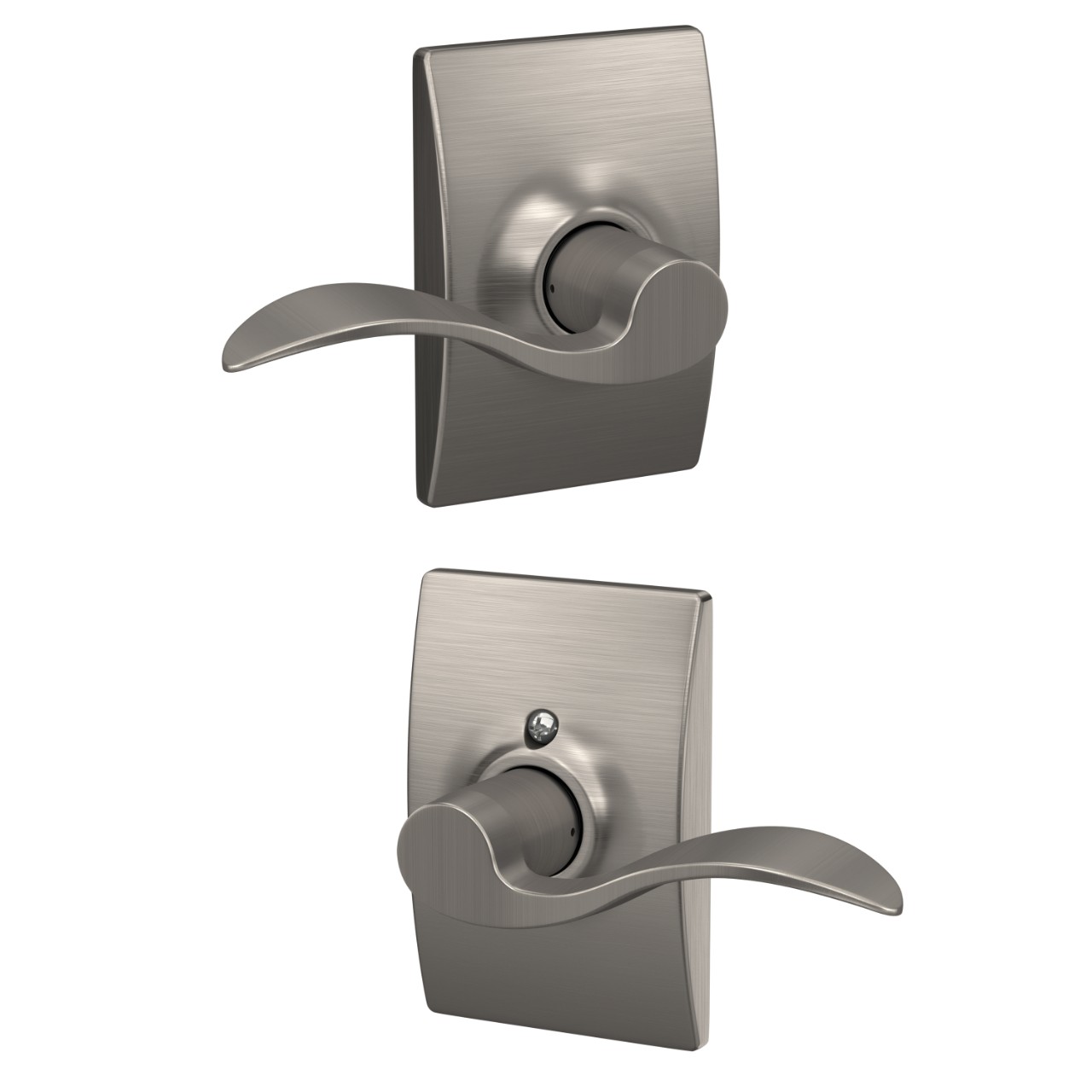 Accent Lever Hall & Closet Lock with Century Trim