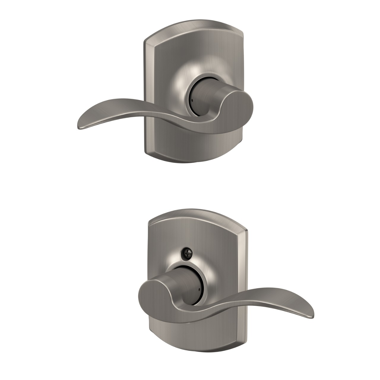 Accent Lever Hall & Closet Lock with Greenwich Trim