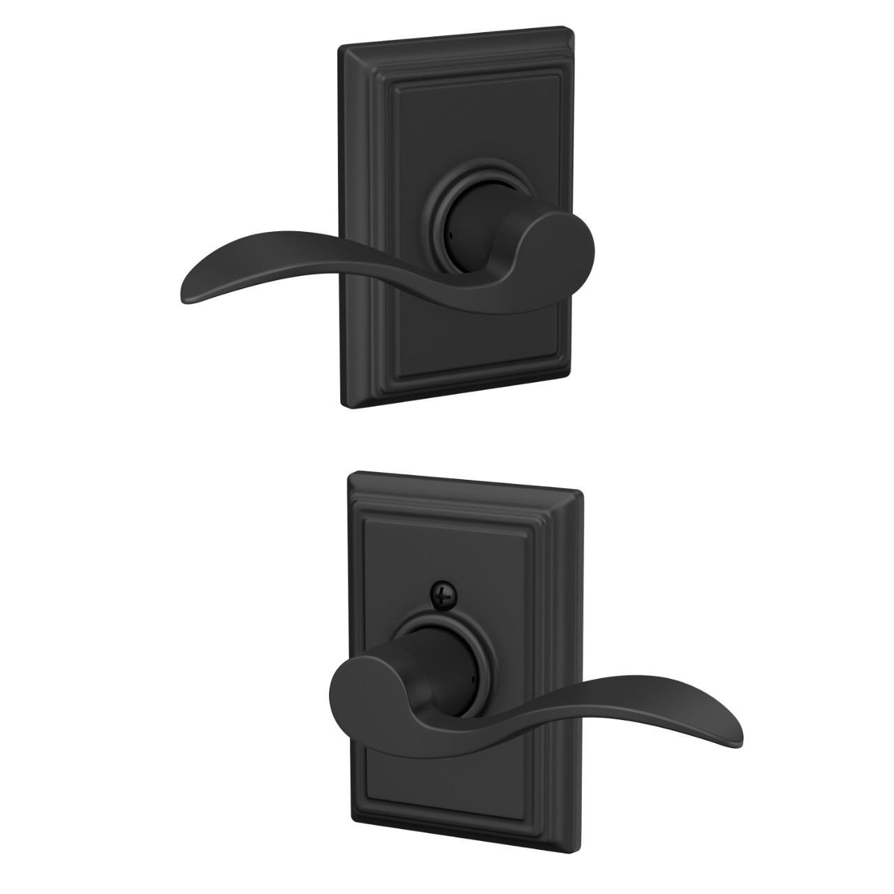 Accent Lever Hall & Closet Lock with Addison Trim