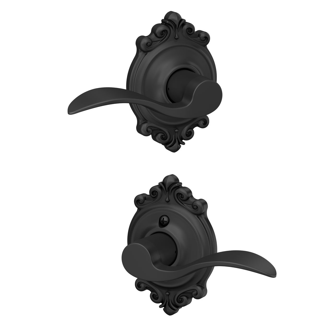 Accent Lever Hall & Closet Lock with Brookshire Trim