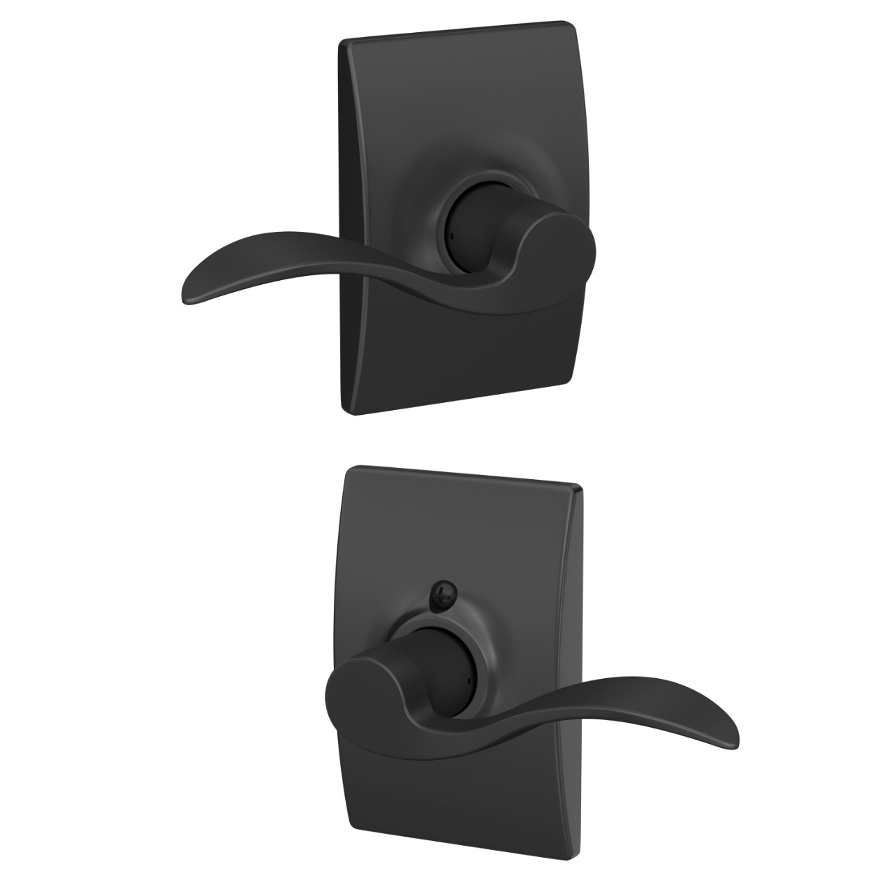 Accent Lever Hall & Closet Lock with Century Trim