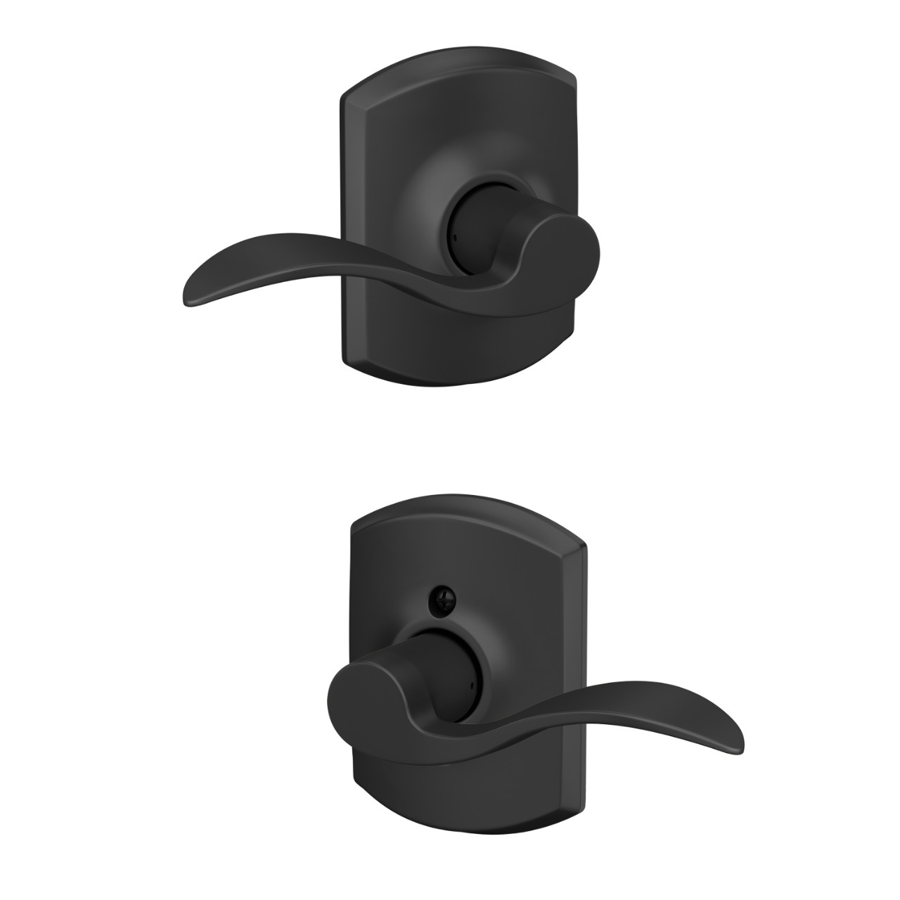 Accent Lever Hall & Closet Lock with Greenwich Trim