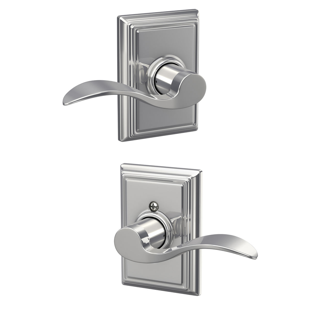 Accent Lever Hall & Closet Lock with Addison Trim