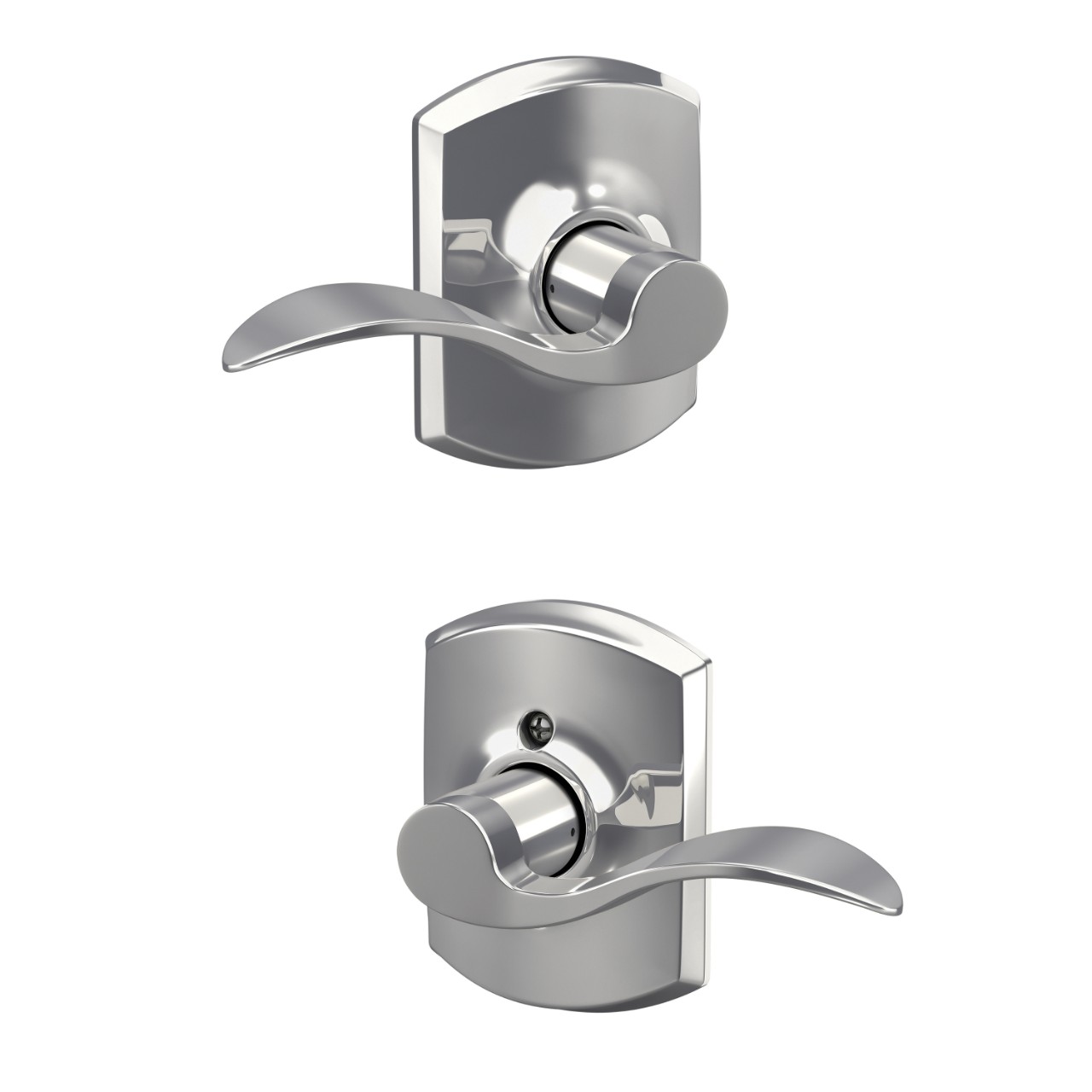Accent Lever Hall & Closet Lock with Greenwich Trim
