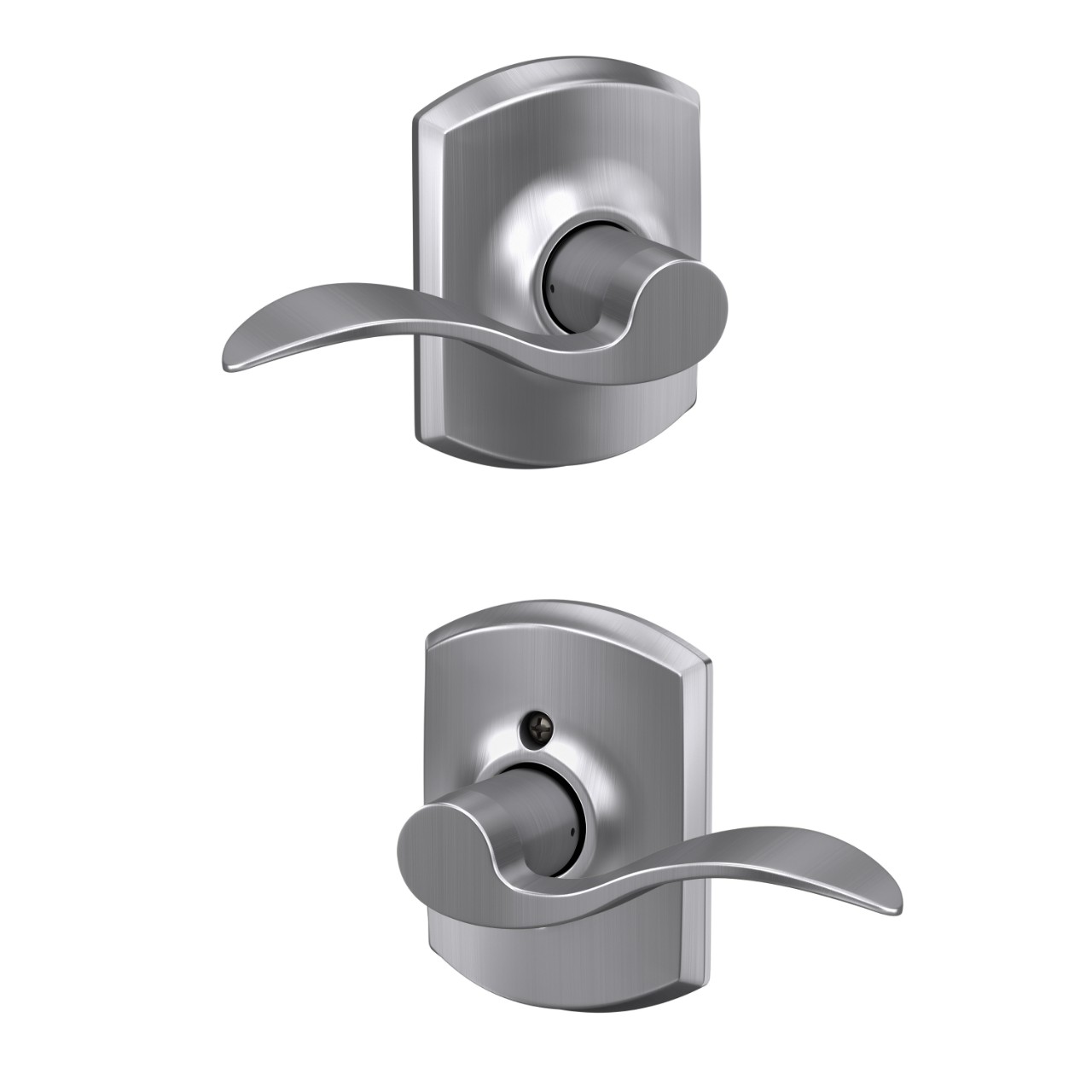 Accent Lever Hall & Closet Lock with Greenwich Trim