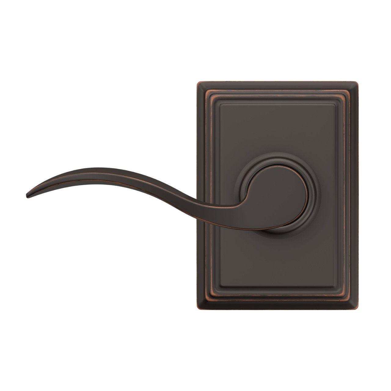 Accent Lever Hall & Closet Lock with Addison Trim