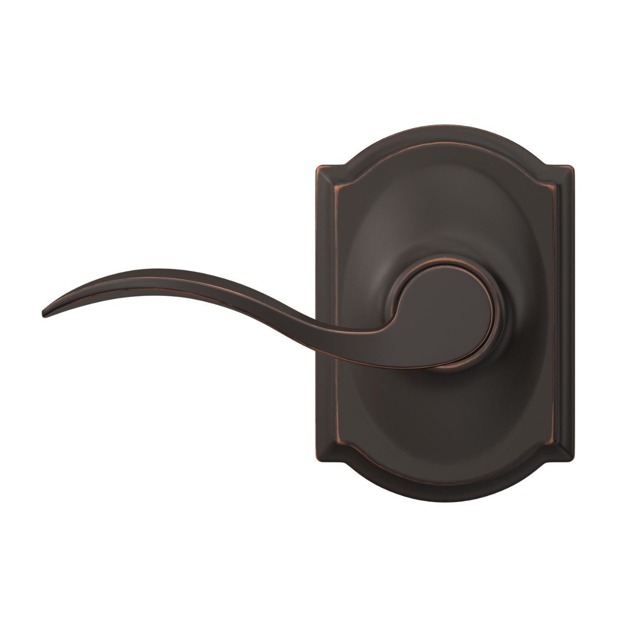 Accent Lever Hall & Closet Lock with Camelot Trim