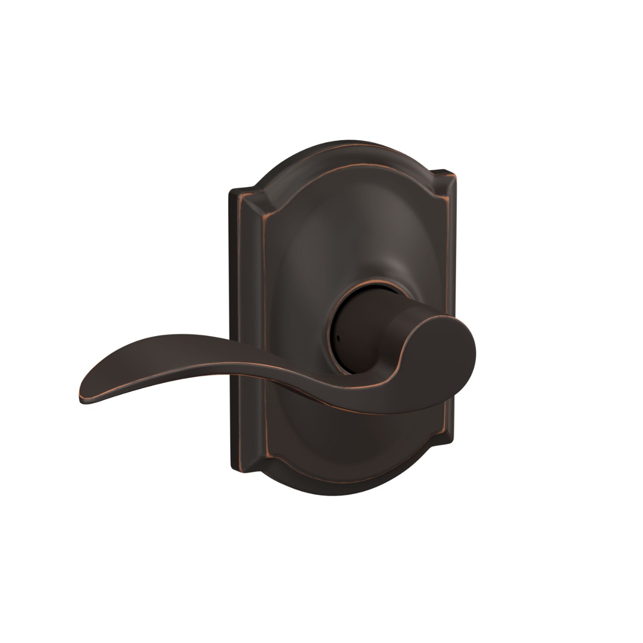 Accent Lever Hall & Closet Lock with Camelot Trim