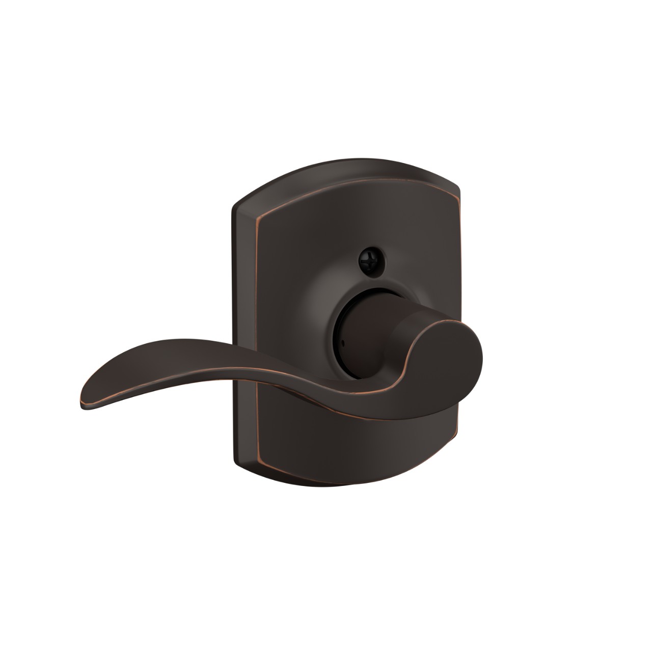 Accent Lever Hall & Closet Lock with Greenwich Trim