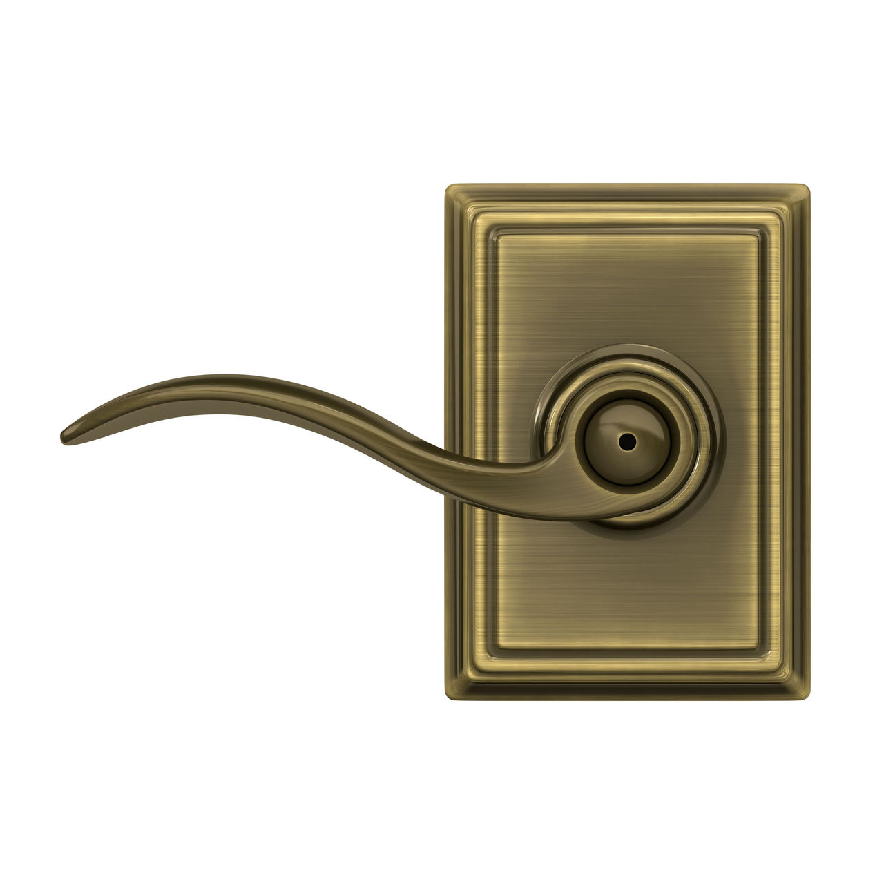 Accent Lever Bed & Bath Lock with Addison Trim