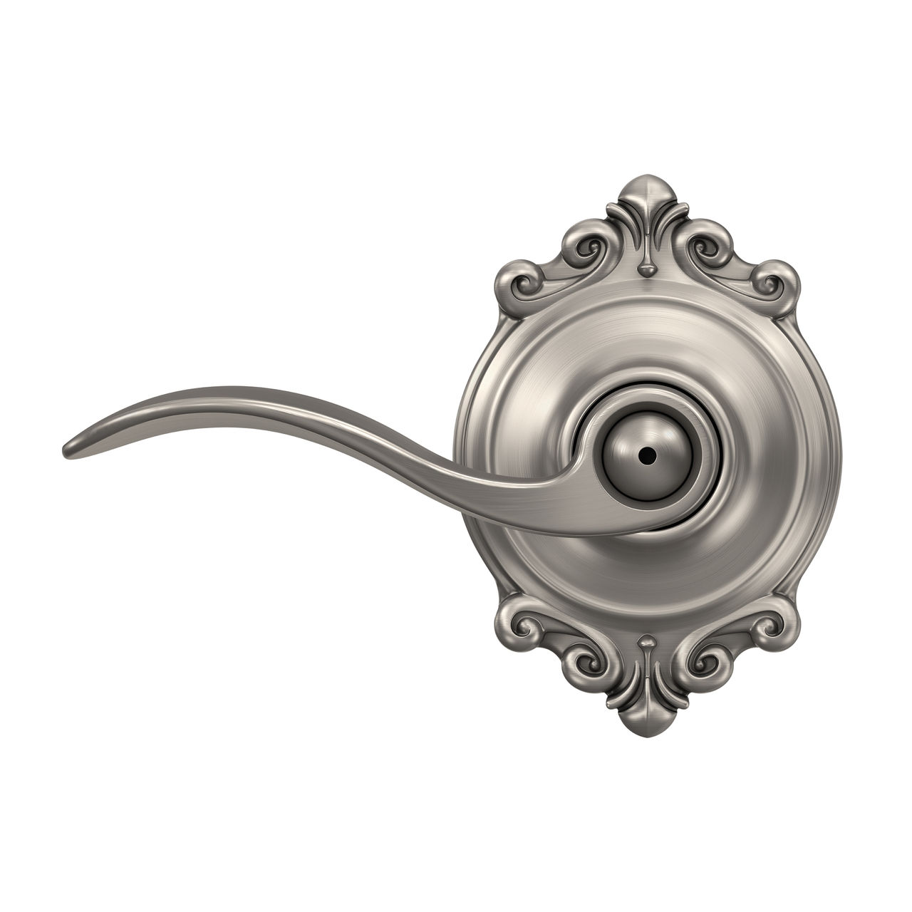 Accent Lever Bed & Bath Lock with Brookshire Trim